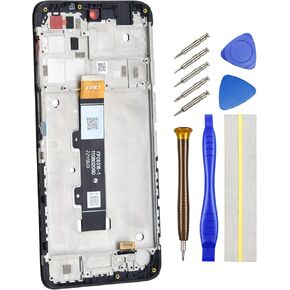 Full LCD Digitizer Screen for Motorola Moto G22 XT2231-2 Display Touch Screen Replacement with Border Frame Black 6.5"
