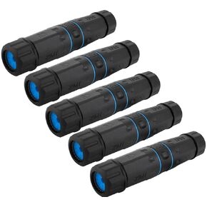 Waterproof RJ45 Connector, IP68 Cat5/Cat5e/Cat6/Cat7/Cat8 Waterproof Ethernet Coupler Shielded for Outdoor Network Cable Extender Female to Female-5 Pack