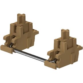 GATERON Plate Mounted V2 Stabilizer for 60% Mechanical Keyboard Satellite Switch 7U 6.25U 2U(Yellow)