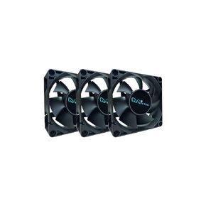 Apevia CF7025S-3 (3 Pk) 70mm x 70mm x25mm Black Case Fan W/4PIN Molex + 3PIN Motherboard Adapter