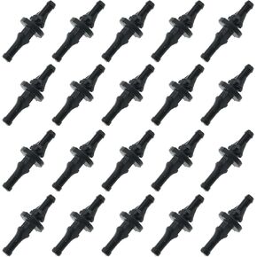 E-outstanding 20Pcs Black PC Case XDX-474 Fan Mounting Pin Anti Noise Computer Components Vibration Silicone Rubber Screws, 30mm