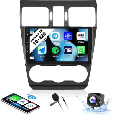 SIXWIN 1G+32G Android Car Stereo for Subaru Forester 2016 2017 2018 Navi إصدار راديو السيارة مع CarPlay اللاسلكي Android Auto Mirror Link Bluetooth FM GPS Navigation WiFi HiFi كاميرا احتياطية MIC in Saudi Arabia