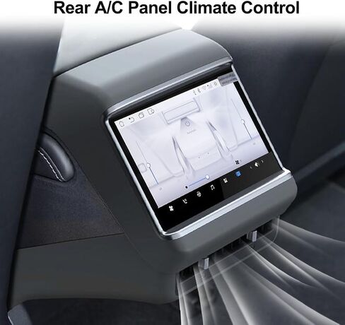 Upgrade Rear Seat Touch LCD Screen 6GB+64GB 7.5inch Display Screen Android 11 Entertainment System for Tesla Model 3 Model Y 2020-2023(8-Core,1920 * 1200,with Carplay&Android Auto,Black) in Saudi Arabia