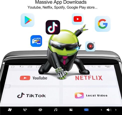 Upgrade Rear Seat Touch LCD Screen 6GB+64GB 7.5inch Display Screen Android 11 Entertainment System for Tesla Model 3 Model Y 2020-2023(8-Core,1920 * 1200,with Carplay&Android Auto,Black) in Saudi Arabia