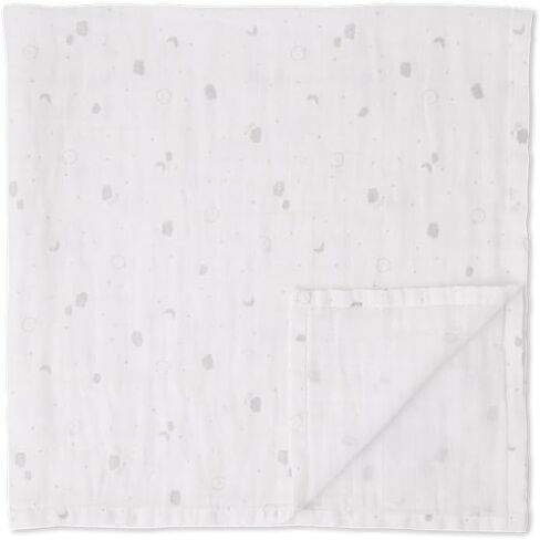 MORI Baby Boys and Girls Pre Washed Muslin Swaddle Cloth 110 x 110 cm in Blue - 100% Cotton Breathable Unisex Infant Receiving Blanket - Large in Saudi Arabia