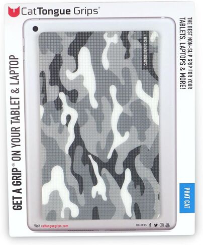 Phat Cat Tablet Grips by CatTongue Grips– Non-Abrasive Grip Tape Backing for Tablets & Laptops, Universal Non-Slip Grip with No Added Bulk (America The Beautiful) in Saudi Arabia