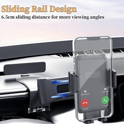 Car Phone Holder for Dashboard,360 Degree Rotation,Car Phone Mount Suitable for 4 to 7 inch smartphones, Multifunctional One Hand Operation Clip Design Phone Holder Compatible in Saudi Arabia