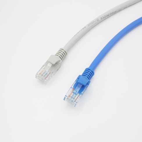 Cat6 Ethernet Patch Cable 1 Ft 10Gbps Network Internet LAN Patch Cord, Snagless RJ45 Cat 6 Patch Cable for Router, Modem, Xbox, PS4, Switch, Blue and Gray (4Pack) in Saudi Arabia
