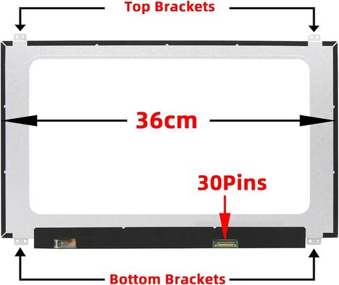 شاشة بديلة متوافقة مع Dell Inspiron 3000 15 FHD 1920x1080، IPS 30Pin، مع دعامة، لوحة عرض LCD LED غير تعمل باللمس مقاس 15.6 بوصة لـ 3558 3567 3576 3580 3593 in Kuwait