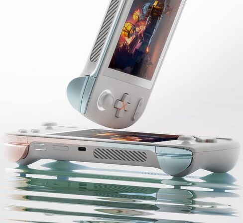 AYANEO Air PRO (AMD R5-5560U) - وحدة تحكم ألعاب كمبيوتر محمولة باليد 5.5 بوصة OLED Win 11 كمبيوتر محمول بشاشة تعمل باللمس وحدة تحكم ألعاب فيديو، وحدة معالجة مركزية AMD Ryzen 5 5560U كمبيوتر لوحي، ذاكرة وصول عشوائي 16 جيجابايت، تخزين 512 جيجابايت (أسود قطب in Kuwait