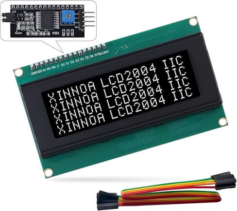 2004 LCD Display Module with IIC I2C Serial Interface Adapter LCM Black Backlight Screen White Font ST7066U Controller 20X4 LCD for Arduino, Raspberry pi, Tinkerboard, Nano pi, Banana pi, stm32 in Saudi Arabia