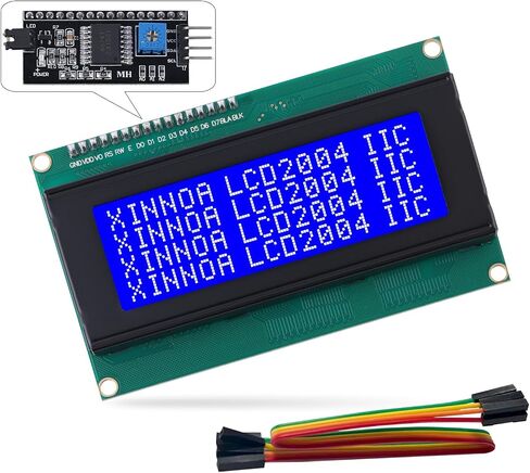 2004 LCD Display Module with IIC I2C Serial Interface Adapter LCM Black Backlight Screen White Font ST7066U Controller 20X4 LCD for Arduino, Raspberry pi, Tinkerboard, Nano pi, Banana pi, stm32 in Saudi Arabia