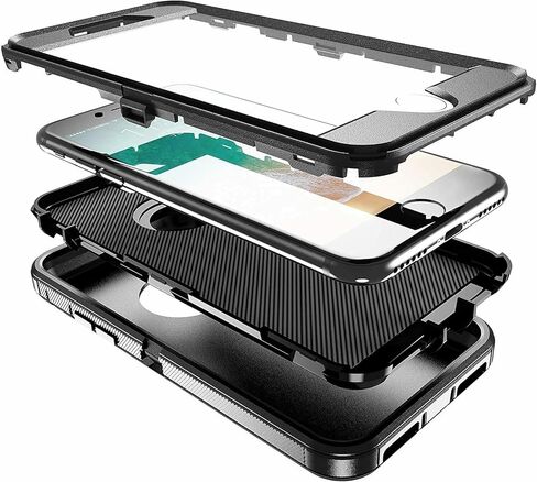 حافظة Defender مصممة لهاتف iPhone 14، حافظة حماية هجينة مقاومة للصدمات بتصميم طبقة مزدوجة وغطاء صلب مع مشبك حزام متوافق مع iPhone 14 (شجرة خضراء مموهة) in Saudi Arabia