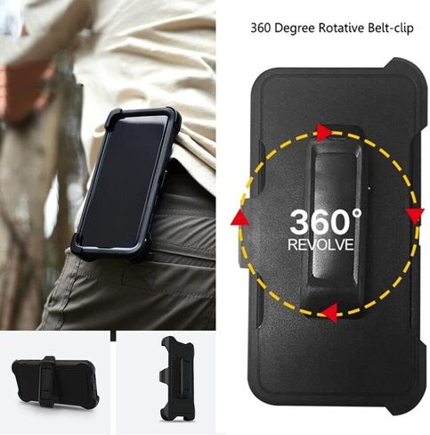 حافظة Defender مصممة لهاتف iPhone 14، حافظة حماية هجينة مقاومة للصدمات بتصميم طبقة مزدوجة وغطاء صلب مع مشبك حزام متوافق مع iPhone 14 (شجرة خضراء مموهة) in Saudi Arabia