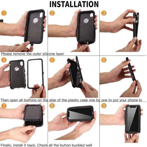 حافظة Defender مصممة لهاتف iPhone 14، حافظة حماية هجينة مقاومة للصدمات بتصميم طبقة مزدوجة وغطاء صلب مع مشبك حزام متوافق مع iPhone 14 (شجرة خضراء مموهة) in Saudi Arabia
