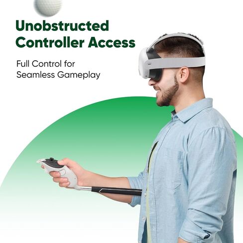 VR Golf Club Attachment for Meta Quest 2 Golf+ Accessories Realistic Swing Stick with Secure Controller Lock, Enhanced Compatibility (Left Conteroller, Quest 2) in Saudi Arabia