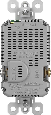 Legrand Pass & Seymour TR20USBAC6W 20 أمبير، مقاوم للعبث، مواصفات عالية التحمل، منفذ وعاء مزدوج للديكور مع منافذ شحن USB A/C 6.0A فائقة السرعة، أبيض (عدد واحد) in Saudi Arabia