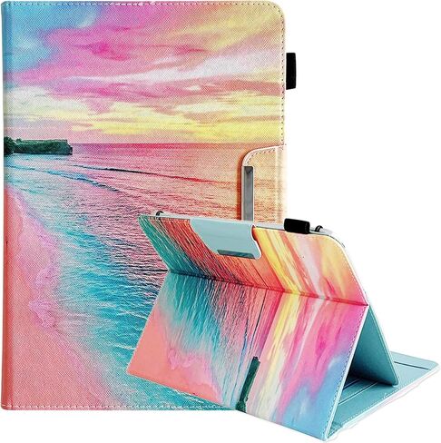 9.5-10.5 inch Tablet Case, Universal Protective Cover Stand Folio Case for 9 10 10.1 Inch Android Touchscreen Tablet, Purple Butterfly in Saudi Arabia