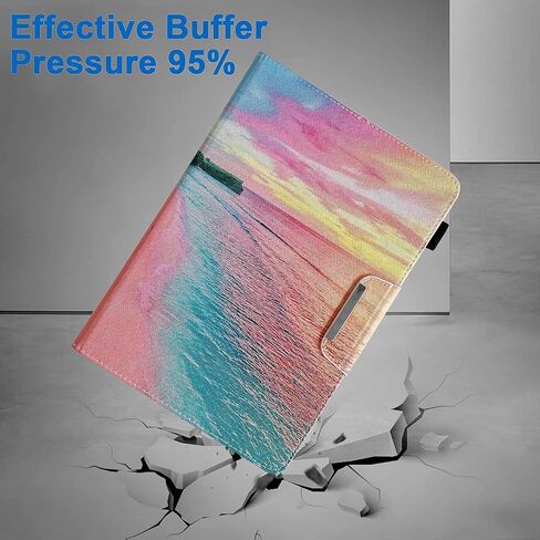 9.5-10.5 inch Tablet Case, Universal Protective Cover Stand Folio Case for 9 10 10.1 Inch Android Touchscreen Tablet, Purple Butterfly in Saudi Arabia