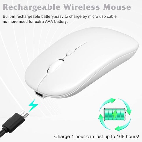 Rechargeable Bluetooth Keyboard and Mouse Combo Ultra Slim for Samsung Galaxy Tab S6 Lite and All Bluetooth Enabled Android/PC-Baby Pink Keyboard with Baby Pink RGB LED Mouse in Saudi Arabia