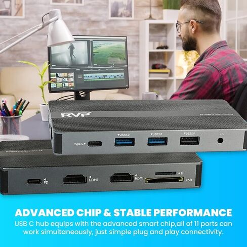 USB C Docking Station 3 Monitors, High-Performance 12-in-1, 100W Charging in Saudi Arabia