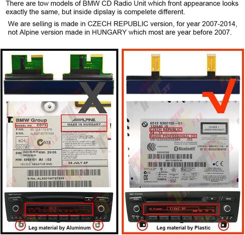 شاشة متوافقة مع وحدة راديو BMW E90 E91 E92 Mini Cooper Professional CD 2007-2014 إصدار غير جبال الألب in Kuwait