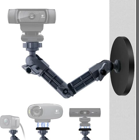 AceTaken Magnetic Webacm Mount Holder for Wall Ceiling Freezer Shelves All Ferrous Surface, Compatible with Logitech C920s C922x StreamCam Brio C925e C930e C615 and Razer Facecam webcams in Saudi Arabia