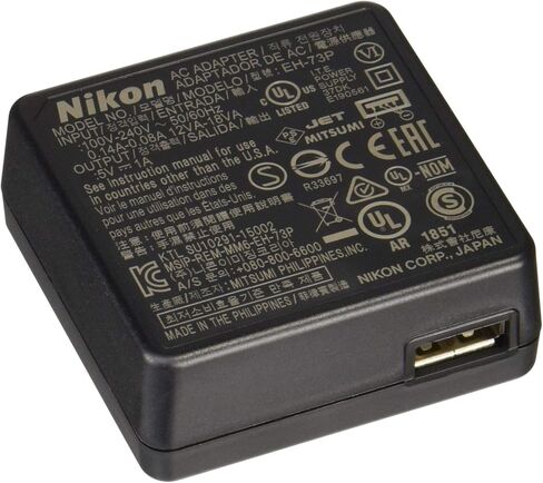 محول طاقة تيار متردد للشحن NIK0N EH-73P لكاميرات NIK0N DL وCOOLPIX مختارة (يتضمن كابل USB UC-E21) in Kuwait