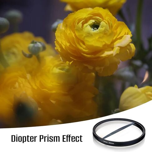 77mm Half Moon Mist Cinematic Effect Filters, Black Pro Split Diopter Diffusion Effect Lens Filter for Camera Photography in Saudi Arabia