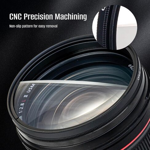 77mm Half Moon Mist Cinematic Effect Filters, Black Pro Split Diopter Diffusion Effect Lens Filter for Camera Photography in Saudi Arabia
