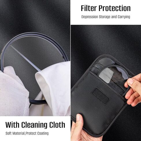 77mm Half Moon Mist Cinematic Effect Filters, Black Pro Split Diopter Diffusion Effect Lens Filter for Camera Photography in Saudi Arabia