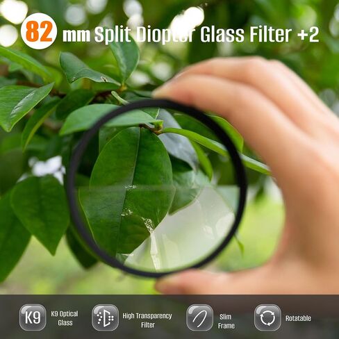 77mm Half Moon Mist Cinematic Effect Filters, Black Pro Split Diopter Diffusion Effect Lens Filter for Camera Photography in Saudi Arabia