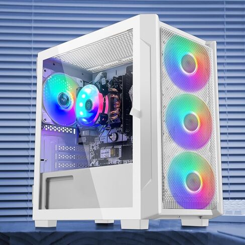 Artist Gaming PC Desktop - AMD Ryzen 5 5600G 6-Core 3.9GHz, 16GB DDR4 3200MHz RAM, 1TB PCIE SSD, 11AC Wi-Fi, RGB Fans, Windows 11 Pro Desktop Computer- Black in Saudi Arabia