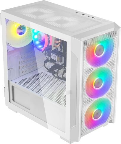 Artist Gaming PC Desktop - AMD Ryzen 5 5600G 6-Core 3.9GHz, 16GB DDR4 3200MHz RAM, 1TB PCIE SSD, 11AC Wi-Fi, RGB Fans, Windows 11 Pro Desktop Computer- Black in Saudi Arabia