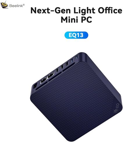 كمبيوتر صغير Beelink، EQ13 Intel الجيل الثاني عشر N200 (يصل إلى 3.7 جيجا هرتز) 4C/4T، كمبيوتر صغير 16 جيجابايت DDR4 RAM 500 جيجابايت SSD، كمبيوتر مكتبي مزدوج العرض HDMI*2 4K 60 هرتز/مزدوج 2.5 جيجابت في الثانية/WiFi6/BT5.2/WOL/PXE /Openwrt/Office/W-11 Pro in Kuwait