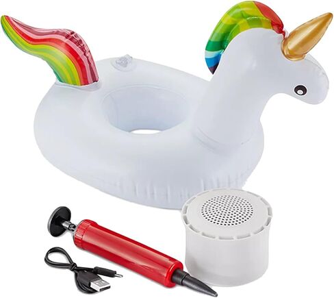 مكبر صوت عائم وحامل أكواب من Aqua Jams - مكبر صوت عائم يعمل بالبلوتوث وحامل أكواب لمتعة الصيف! (فلامنغو) in Saudi Arabia