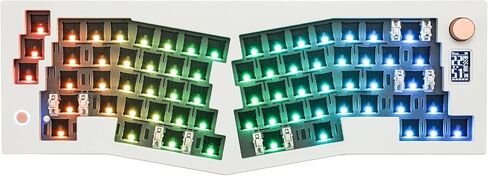 مجموعة لوحة مفاتيح الألعاب CIDOO V68 Alice Layout المصنوعة من الألومنيوم، مجموعة لوحة مفاتيح ميكانيكية حشية مع شاشة عرض TFT-LCD، قابلة للبرمجة عبر VIA، BT5.0/2.4 جيجا هرتز/USB-C مجموعة هيكلية مخصصة لنظام Win/Mac in Kuwait