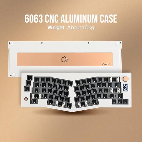 مجموعة لوحة مفاتيح الألعاب CIDOO V68 Alice Layout المصنوعة من الألومنيوم، مجموعة لوحة مفاتيح ميكانيكية حشية مع شاشة عرض TFT-LCD، قابلة للبرمجة عبر VIA، BT5.0/2.4 جيجا هرتز/USB-C مجموعة هيكلية مخصصة لنظام Win/Mac in Kuwait