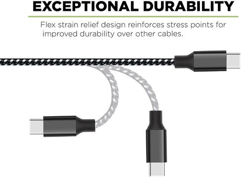 [2-Pack 10FT]Nylon Braided Type C Charger Cord Compatible with Samsung Galaxy S10 S9 S8 S20 Plus A51 A12 A11, Note 10 9 8, PS5 Controller/for Xbox Series X S Controller Charger(Red&White) in Saudi Arabia