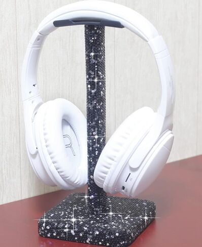 SH Luxury Rhinestones Headphone Stand Headset Holder Crystal (Black) in Saudi Arabia