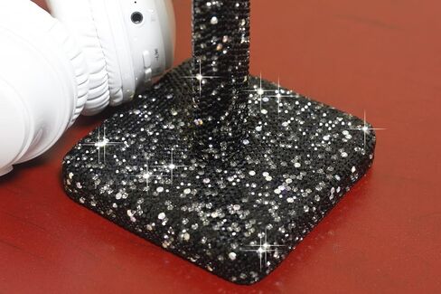 SH Luxury Rhinestones Headphone Stand Headset Holder Crystal (Black) in Saudi Arabia