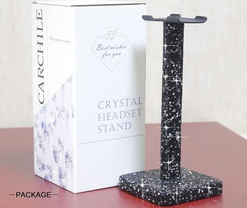 SH Luxury Rhinestones Headphone Stand Headset Holder Crystal (Black) in Saudi Arabia