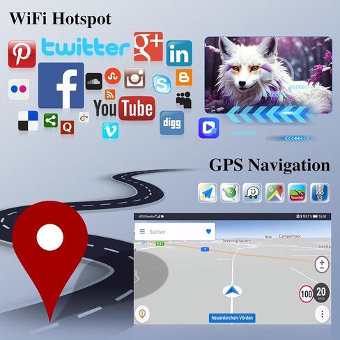 2+64G Car Stereo for Ford Fusion Mondeo 2013 2014 2015 2016 2017 2018 2019 Support Wireless Carplay and Android Auto - 9 inch Android Touchscreen Radio with GPS Navigation/WiFi/FM/RDS in Saudi Arabia