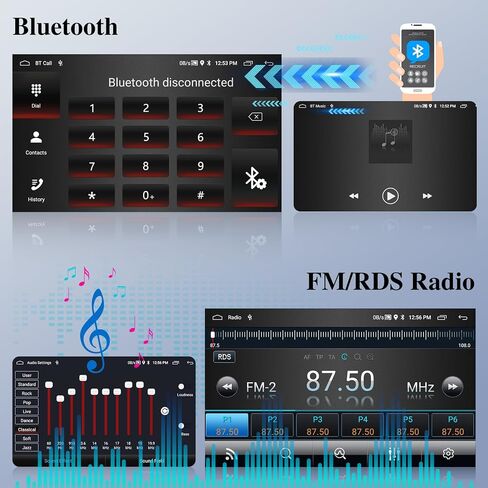 2+64G Car Stereo for Ford Fusion Mondeo 2013 2014 2015 2016 2017 2018 2019 Support Wireless Carplay and Android Auto - 9 inch Android Touchscreen Radio with GPS Navigation/WiFi/FM/RDS in Saudi Arabia