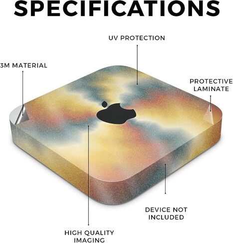 Carbon Fiber Skin Compatible with Apple Mac Mini M2 (2023) - Accident - Premium 3M Vinyl Protective Wrap Decal Cover - Easy to Apply | Crafted in The USA by MightySkins in Saudi Arabia