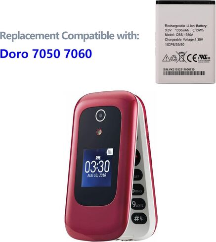 New Rechargeable Battery DBS-1350A Compatible with DBS-1350A 1ICP6/39/50 Doro 7050 7060 with Tools in Saudi Arabia
