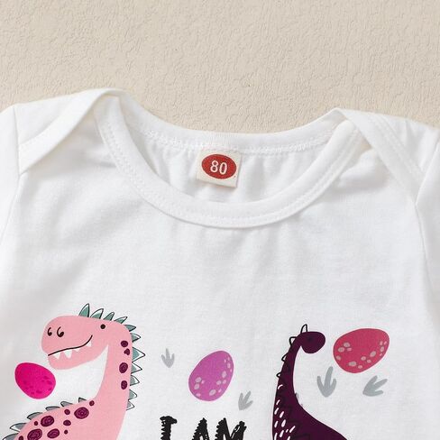 Dinosaur Birthday Baby Outfit for Boy Girls | 1st/2nd/3rd Short Sleeves Summer T-Shirt and Shorts 2 Piece Set Cake Smash Clothes in Saudi Arabia