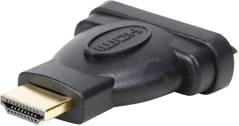 محول فيديو رقمي أنثى من Rosewill باللون الأسود HDMI Male إلى Dual Link DVI-I(24+5) أنثى، مطلي بالذهب، M-F - (EA-AD-HDMI2DVI-MF) in Kuwait