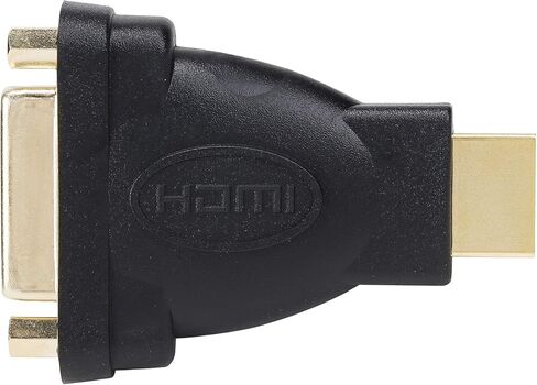 محول فيديو رقمي أنثى من Rosewill باللون الأسود HDMI Male إلى Dual Link DVI-I(24+5) أنثى، مطلي بالذهب، M-F - (EA-AD-HDMI2DVI-MF) in Kuwait