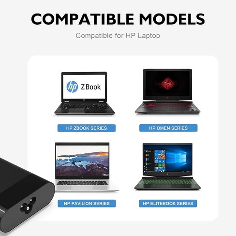 محول تيار متردد 150 وات شاحن HP لـ HP OMEN 15 17، لـ HP ZBook 15 G3 G4 G5 G6/Studio G3 G4 G5 G6، لـ HP Pavilion Gaming 15 17 شاحن الكمبيوتر المحمول سلك إمداد الطاقة TPN-CA11 TPN-DA03 TPN-DA09 in Saudi Arabia